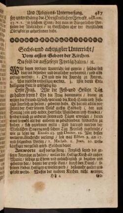487-493, 86. Vom ersten Gebott der Kirchen