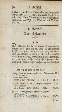 I. Kapitel. Vom Thierreiche.