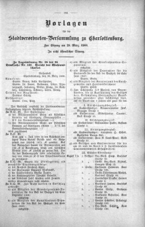 In nicht öffentlicher Sitzung. No. 8. (142), 28. u. 29. März 1906
