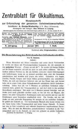 7. Heft (Jan. 1917)