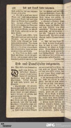 Lob- und Danck-Lieder insgemein.