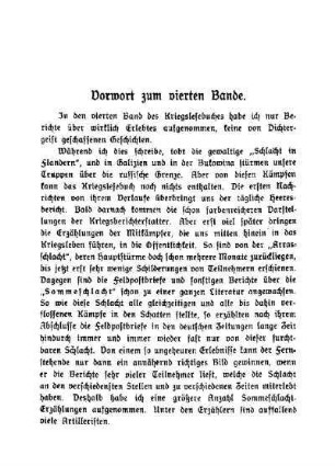 Vorwort zum vierten Bande