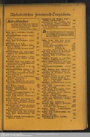 Alphabetisches Fernsprech-Verzeichnis