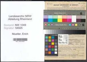 Entnazifizierung Erich Mueller , geb. 12.05.1920 (Vermessungsinspektor)