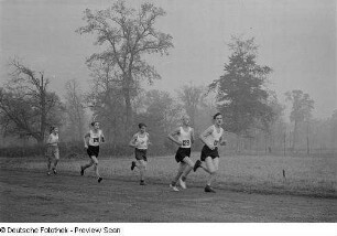 Leipzig. Schüler beim Waldlauf