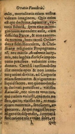 Oratio funebris habita in templo beatae Mariae Oxon. ... Maii 25. An 1607 ... piis manibus Johannis Rainoldi