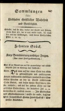Zehntes Stück