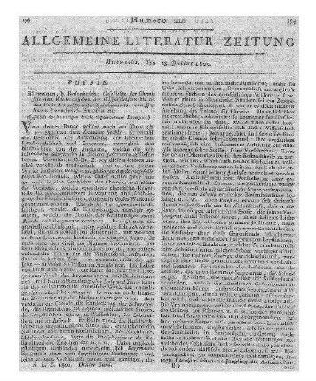 Taschenbuch für Scheidekünstler und Apotheker. Jg. 20-21. [Hrsg. von C. F. Bucholz]. Weimar: Hoffmann 1799-1800