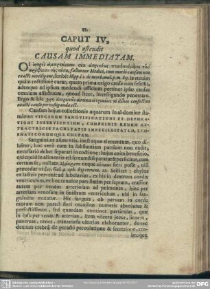 Caput IV. quod ostendit Causam Immediatam
