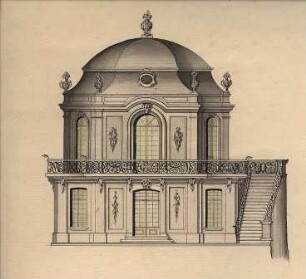 Kirchberg, Pavillion, doppelgeschossig. o.B. S: fecit Georg Scholl 1769. für den "neuen Weg".