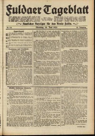 Ausgabe vom Dienstag, den 14. Juni 1921.