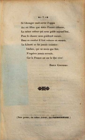 Le chant du peuple ou l'alarme des rois : chant national