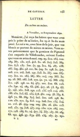 Lettre Du même au même. A Versailles, ce 8 septembre 1690.