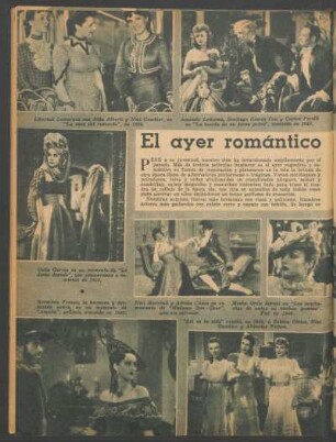 El ayer romántico en nuestro cine