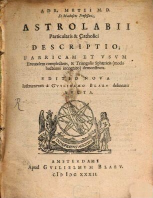Astrolabii particularis et catholici descriptio
