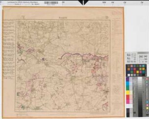 Katasteramt Soest  Kreis Soest, Meßtischblatt Herzfeld 4314, Farbige Einzeichnung mit Namensliste