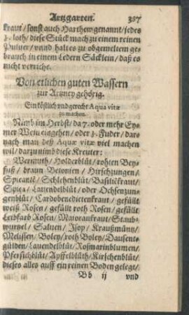 Von etlichen guten Wassern zur Artzney gehörig.
