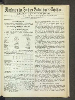Beilage Nr. 22 zu Stück 25 vom 22. Juni 1901.