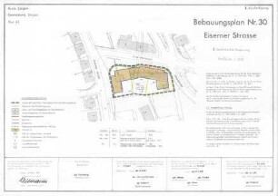 Bebauungsplan Nr. 30, Eiserner Straße, 2. vereinfachte Änderung, Kreis Siegen, Gemarkung Siegen, Flur 43