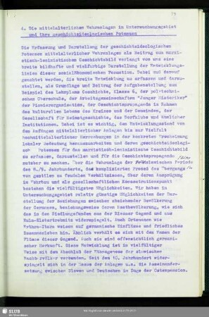 4. Die mittelalterlichen Wehranlagen im Untersuchungsgebiet und ihre geschichtsideologischen Potenzen