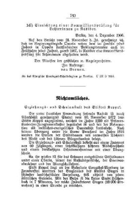 Erziehungs- und Schulanstalt des Stiftes Keppel : [Nichtamtliches]