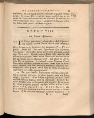 Caput VIII. De Lineis Asymtotis