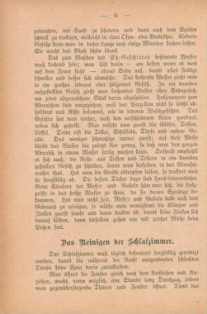 Das Reinigen der Schlafzimmer