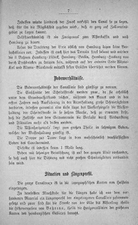 Situation und Längenprofil.