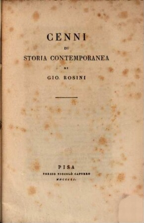 Cenni di storia contemporanea