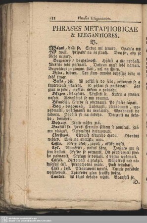 Phrases Metaphoricae & Elegantiores