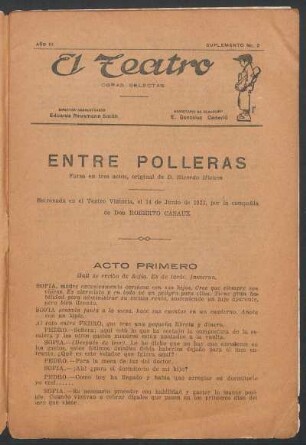 1921000200: Entre polleras : farsa en tres actos original