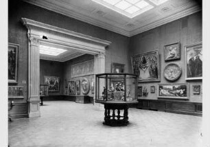 Aufstellung der Gemäldegalerie und der Skulpturensammlung im Kaiser-Friedrich-Museum, Raum 37, Florentinische Gemälde und Bildwerke des 15. Jhd.