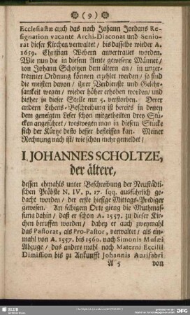 I. Johannes Scholtze, der ältere