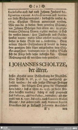 I. Johannes Scholtze, der ältere