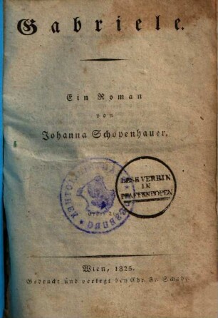 Gabriele : Ein Roman, 1