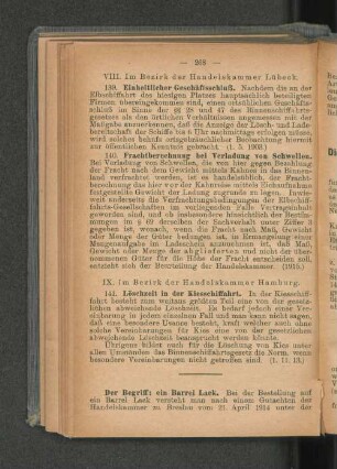 VIII. ImBezirk der Handelskammer Lübeck.