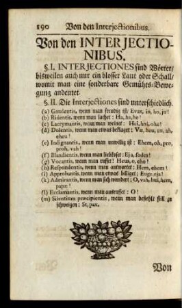 Von den Interjectionibus