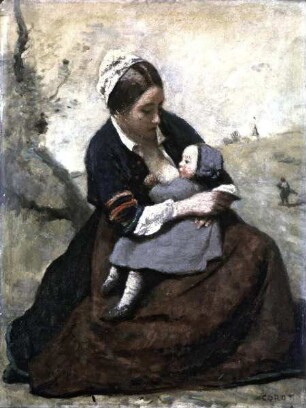 Bretonische Amme mit Kind