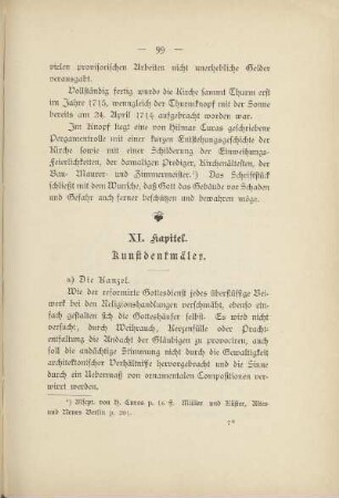 XI. Kapitel. Kunstdenkmäler
