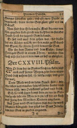 Der CXXVIII. Psalm.