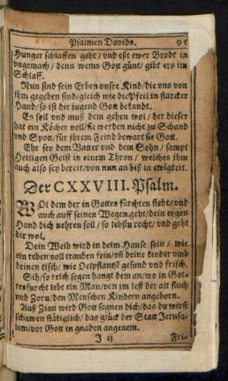 Der CXXVIII. Psalm.