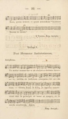 Beilage 3. Post Hymnum Ambrosianum.