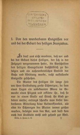 Der heilige Vater Franziskus von Assisi, Patriarch des seraphischen Ordens : sein Leben, seine Tugenden und seine Wunder