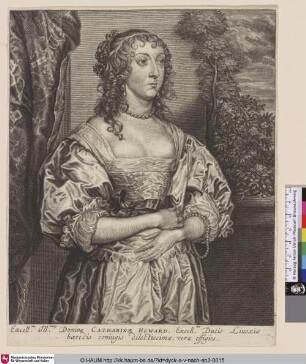 Dominae Catharinae Howard ... vera effigies [Porträt der Katherine Livingston; Katherine Howard, Countess of Newburgh, Lady d'Aubigny; Portret van Katherine Howard]