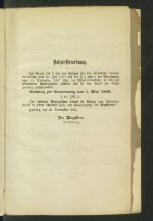Polizei-Verordnung.