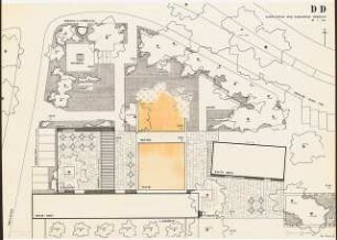 Gartenplan der Dahlemer Dorfaue, Berlin: Lageplan, 1:100