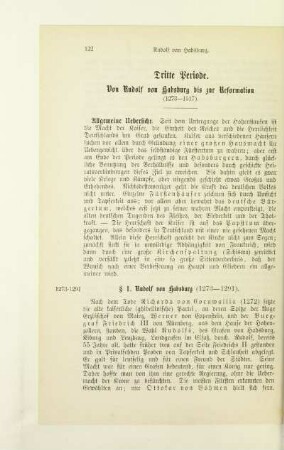 Dritte Periode. Von Rudolf von Habsburg bis auf die Reformation (1273-1517)