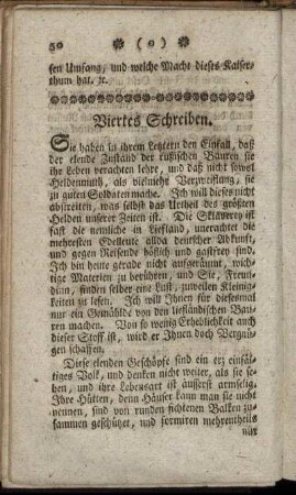 Viertes Schreiben.