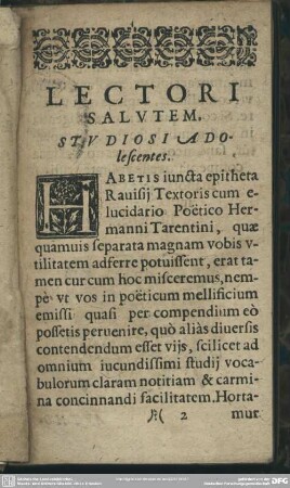 Lectori Salutem