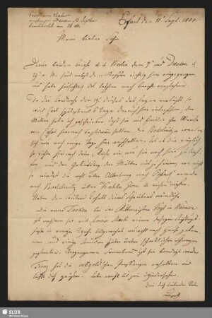 Nr. 72-78. Briefe des Vaters Apell, Franz an Aloys Apell